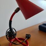 Vintage red spiral lamp