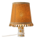 Vintage 1970 table lamp – Opaline base with floral print & shade f