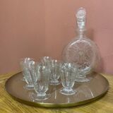 Ensemble carafe et verres en cristal Baccarat