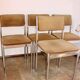 Set of 4 chairs from the 1970s – chrome, vintage fabric