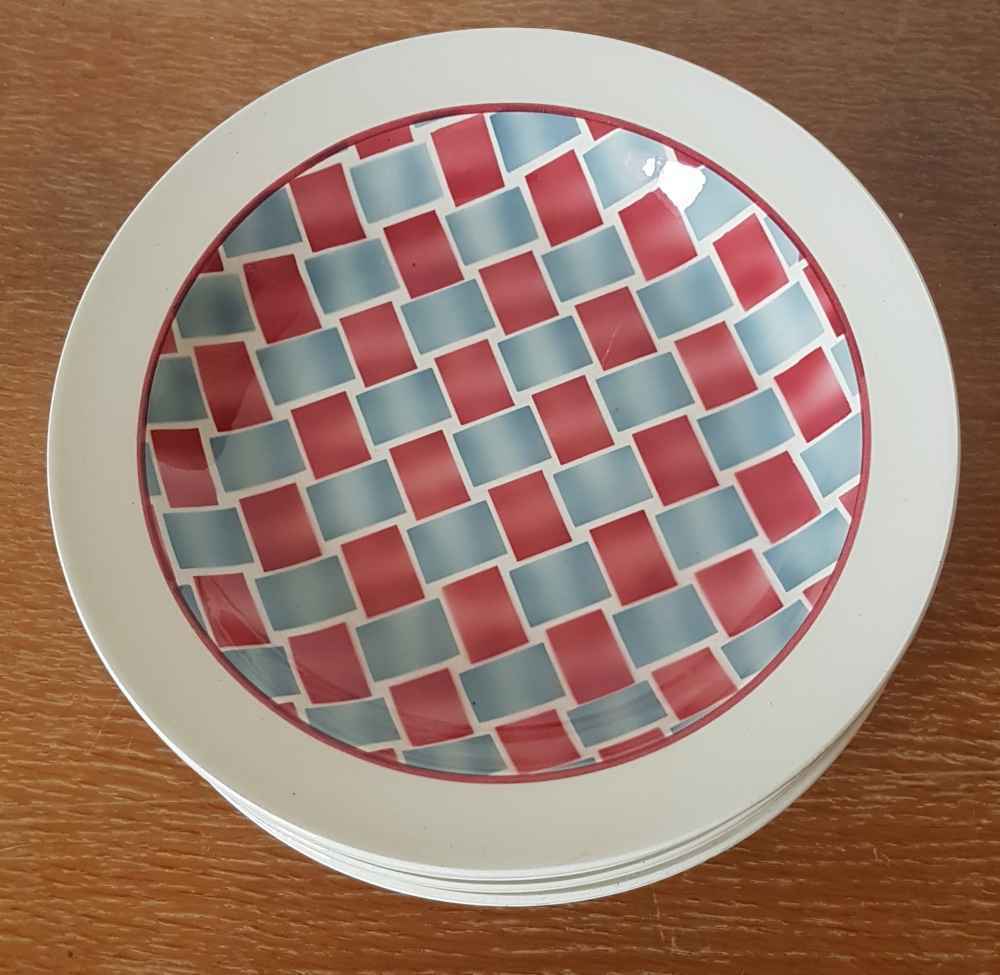 Set of 10 hollow plates in Creil and Montereau earthenware HBCM model Yves