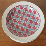 Set of 10 hollow plates in Creil and Montereau earthenware HBCM model Yves