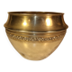 Antique gilded brass plant pot