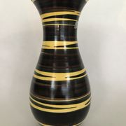 Demon vase Saint Clement, multicolored zebra decoration, numbered. Around 1950-1960
