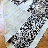 Carpet in white zebra cowhide