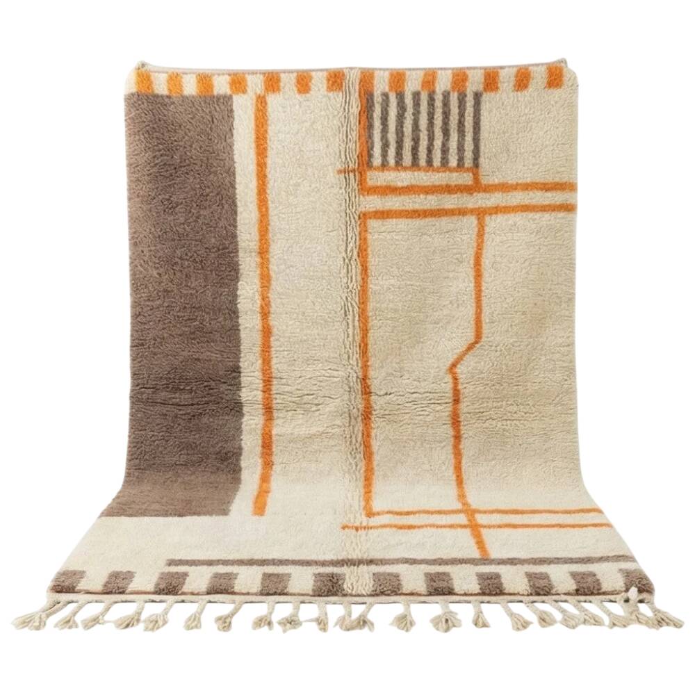 Modern brown Berber rug