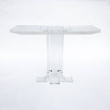 1970s lucite table hollywood regency perspex acrylic vintage postmodern space charles hollis jones