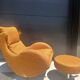 Fama lenny designer armchair and footrest