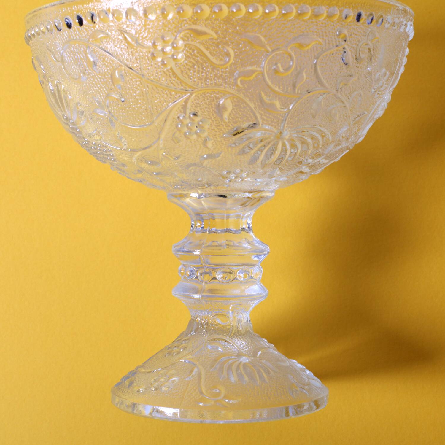 Vintage Cibulak Glass Pedestal Box by Oavel Panek: Czech Bonbon Candy Jar