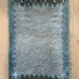 Tapis Rya vintage en laine suédoise, tissé à la main et signé S.L., années 1960