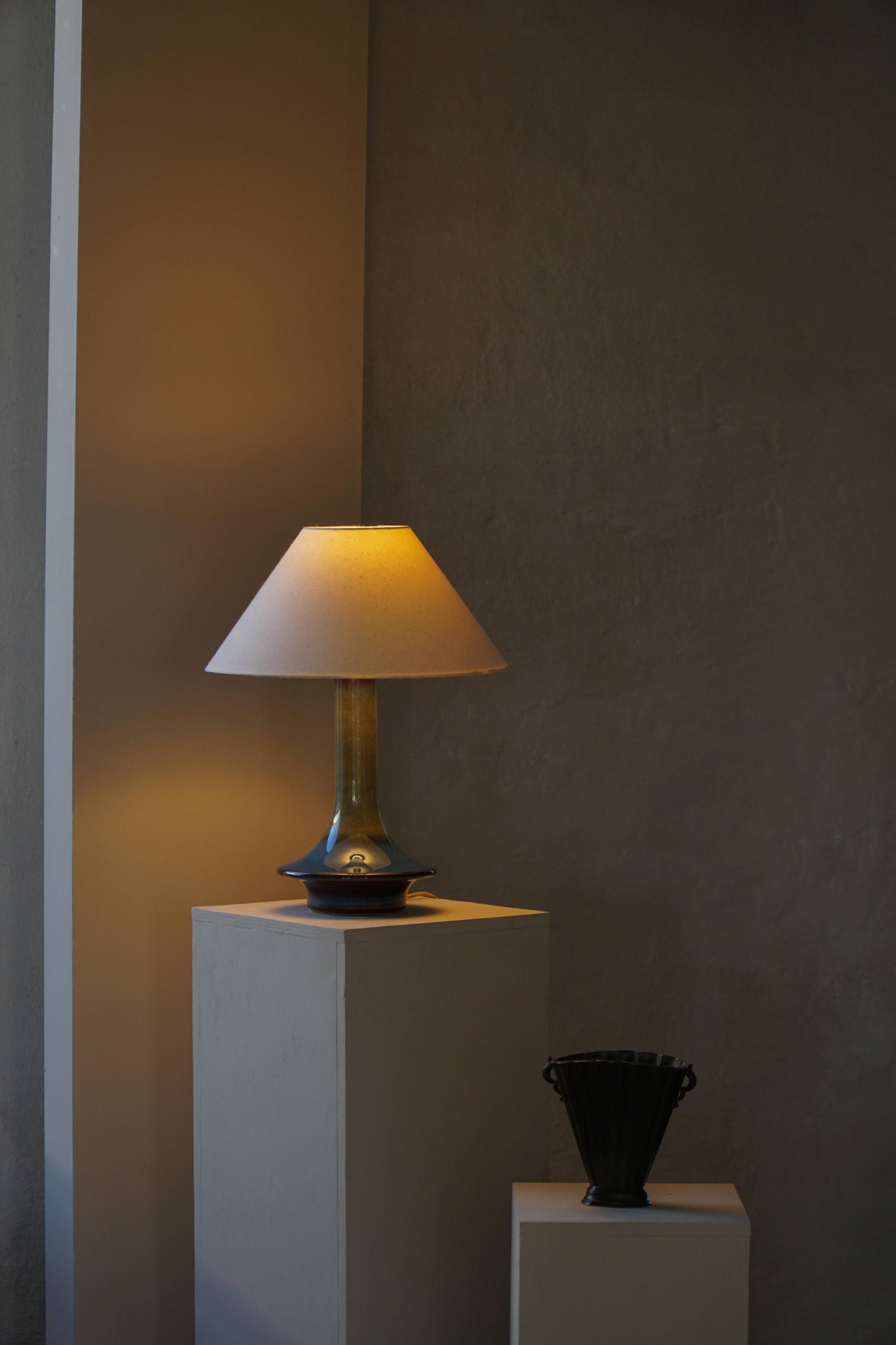 Lampe de table moderne danoise en grès par Joseph Simon pour Søholm Stentøj, années 1960