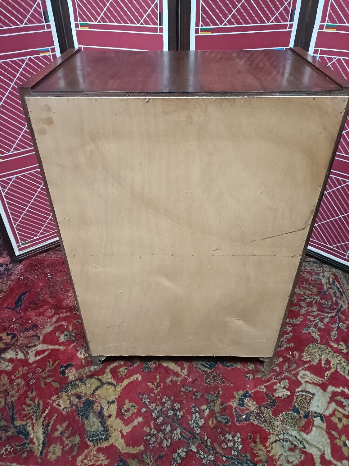 Art deco bar furniture symmetrical walnut veneer