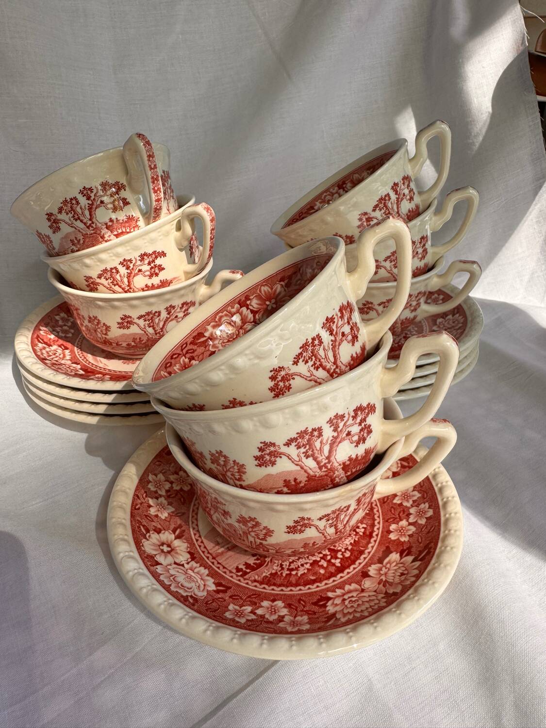 Ensemble de 9 tasses à thé et sous-tasses Villeroy et Boch Rusticana