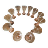 Set of 12 Rosaline Lumincarc port glasses, 1960s