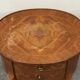 Oval side table in marquetry wood, Louis XVI style - early 20th century