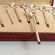 Box of 8 spoons silver metal cocktail straw 30s