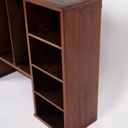 Wall-hung bookcase - hand-polished mahogany - shelf sections - 1890s
