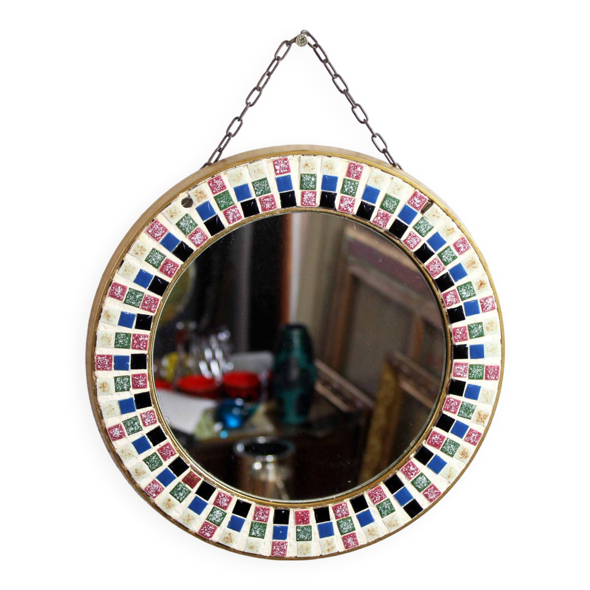 Vintage earthenware mirror 1970