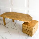 Pierre Chapo, model B40 desk in elm circa 1980.