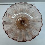 Compotier en verre rose