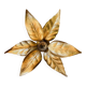 Applique fleur métal doré