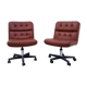 Pair of leather armchairs of the 60s 70s