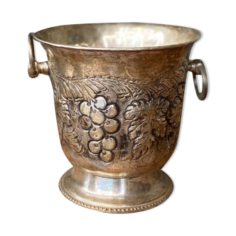 Silver metal champagne bucket