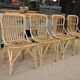Lot de 4 chaises en rotin 1960