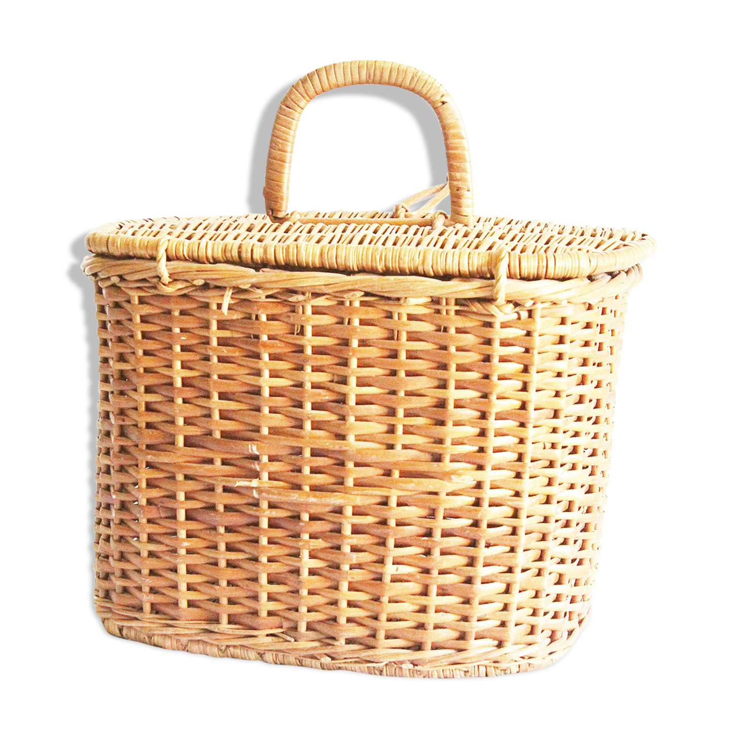Ancien Panier de pêche en osier | eBay