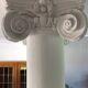 Columns in plaster.