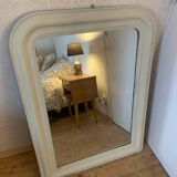 Matte white Louis Philippe style mirror