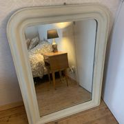 Miroir style Louis Philippe blanc mat