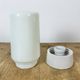 Vintage White Porcelain Ceiling Light with Milk Glass, 1970s