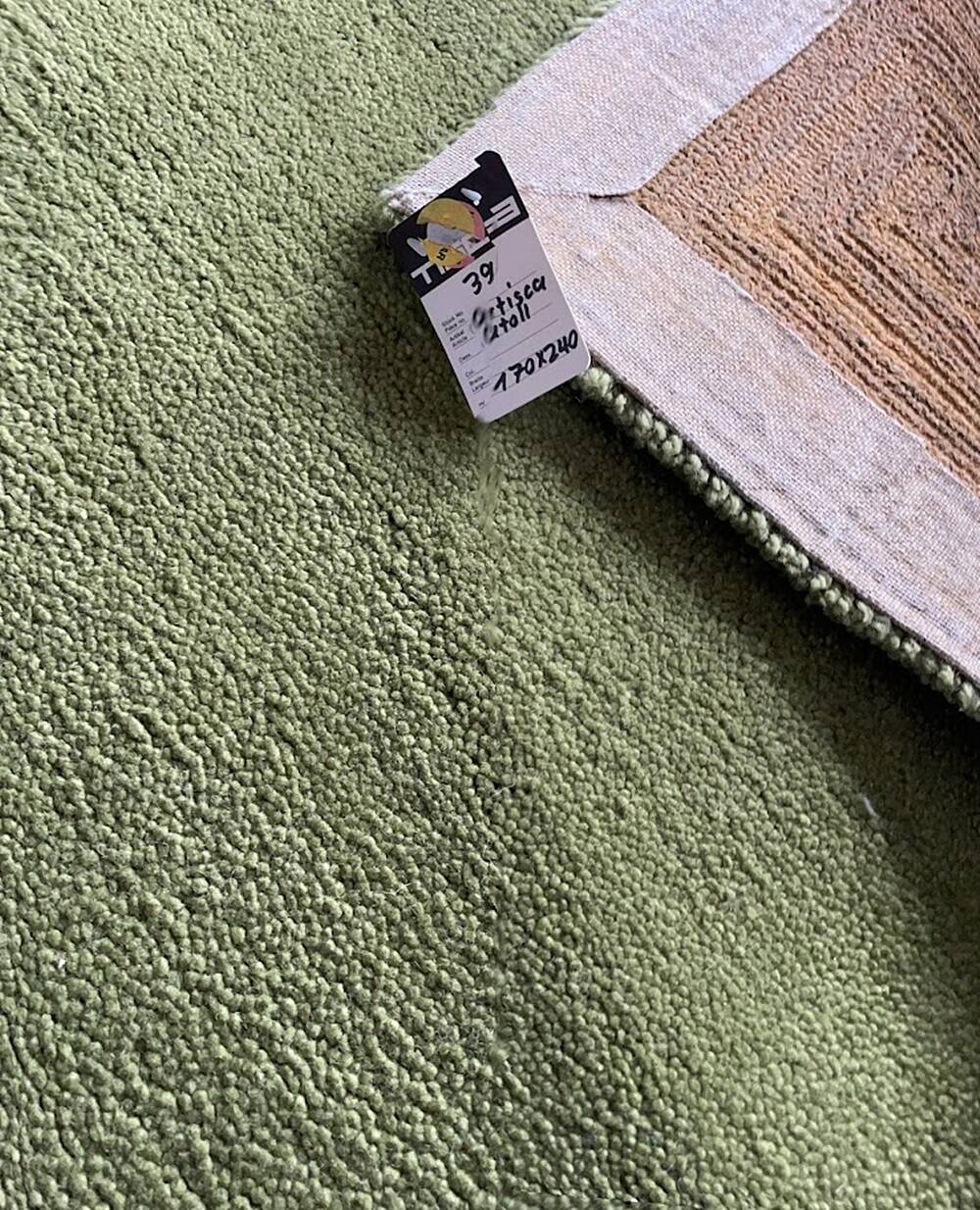 Hand Tufted Rug by Artistica Atoll, Tisca Switzerland 1980s