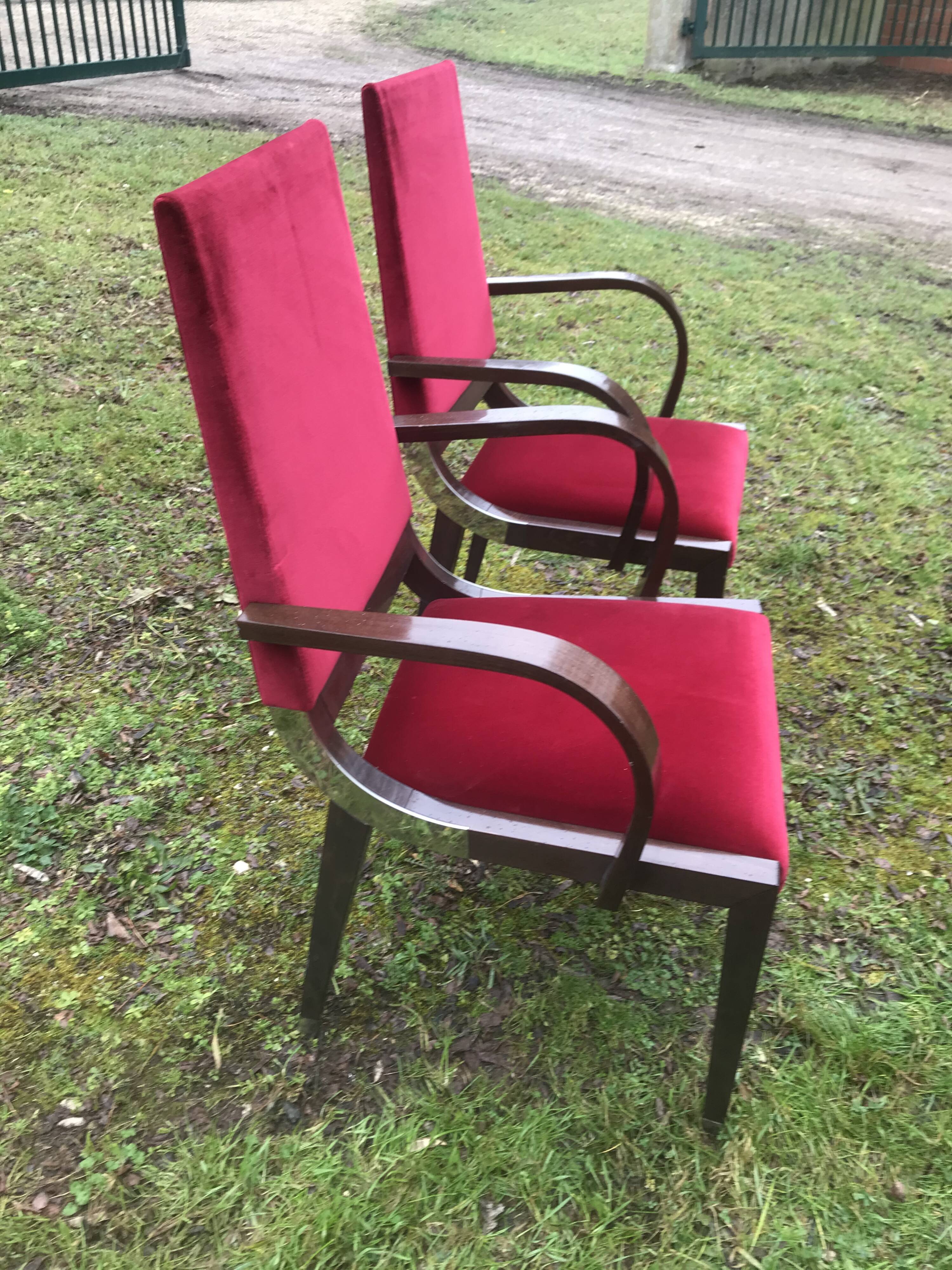 Pair of Art Deco armchairs "Costantini Pietro"