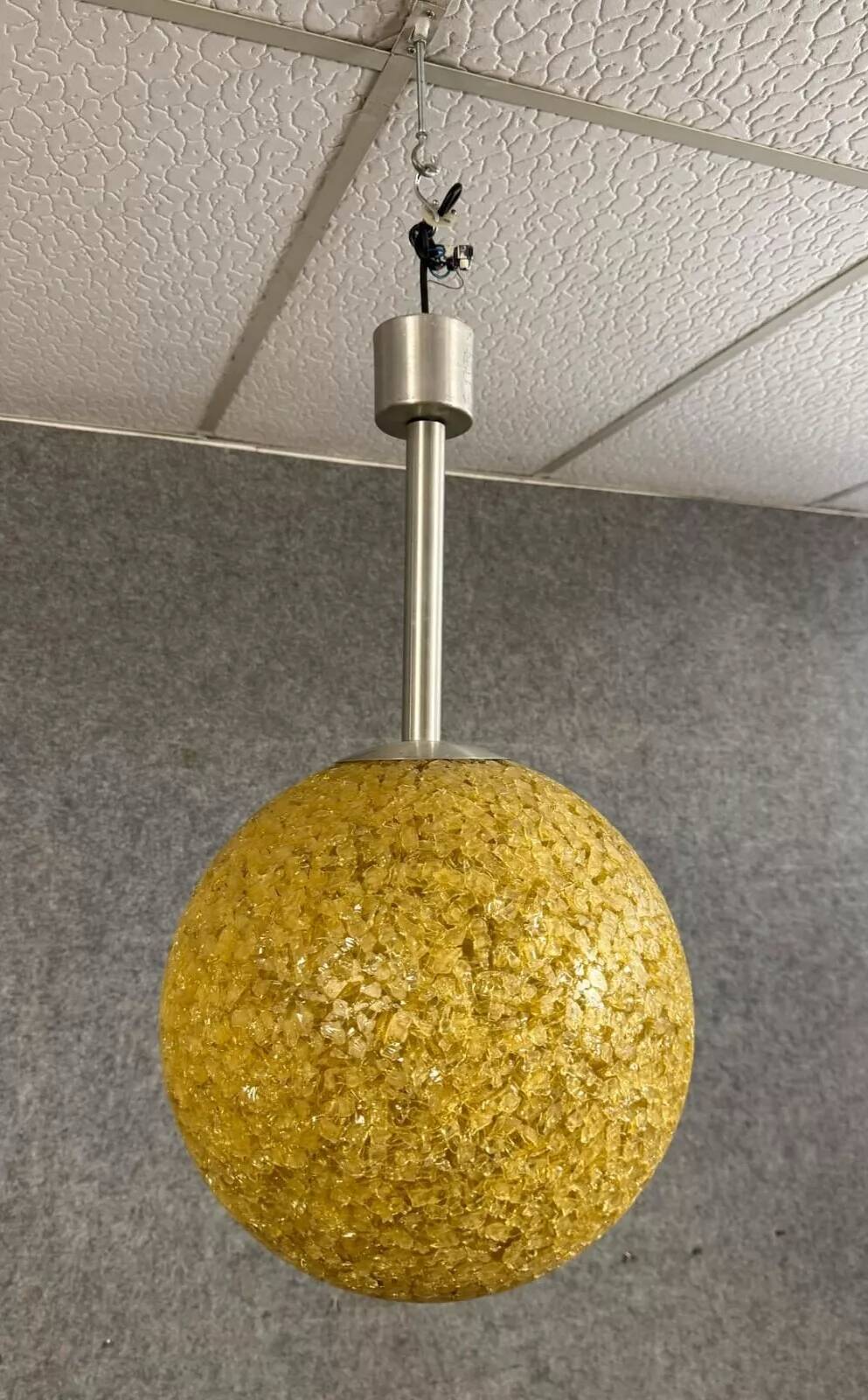 Murano ball pendant chandelier by Doria, Germany, 1970s