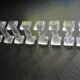 8 cutlery holders made of cut glass