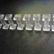 8 cutlery holders made of cut glass