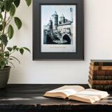 Heliogravure of Metz, vintage printed in 1926.