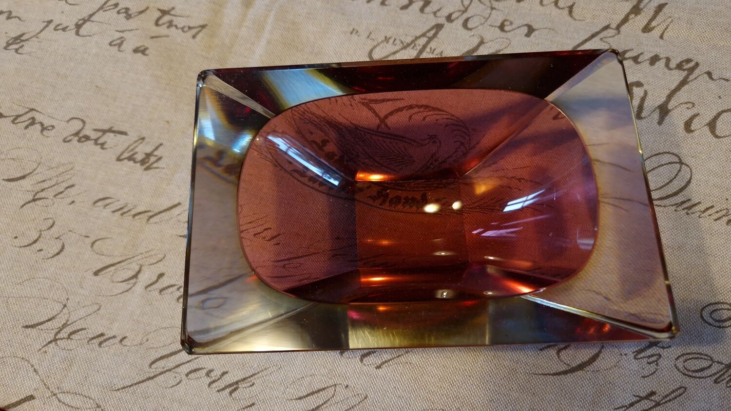 Sommerso pocket tray from Murano