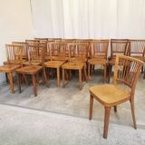 Vintage STOL Kamnik Wooden Dining Chair: 1960s Yugoslavia Bistro Style