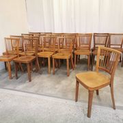 Vintage STOL Kamnik Wooden Dining Chair: 1960s Yugoslavia Bistro Style