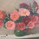 Painting the bouquet of Daisies signed Renée VAsse, old frame