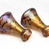 Pair of Art Nouveau iridescent glass vases – Pallme-König & Habel, circa 1900