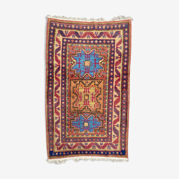 Vintage carpet sinkiang caucasian designs 92x150 cm