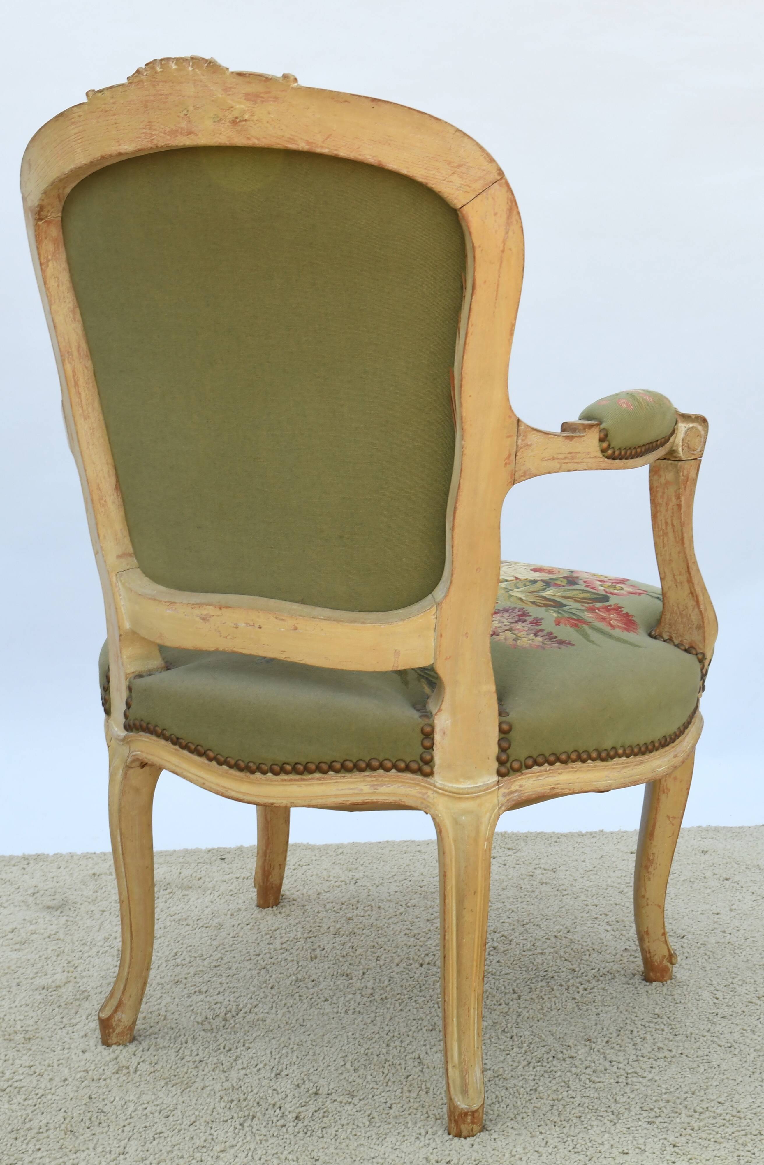 Louis XV style convertible armchair