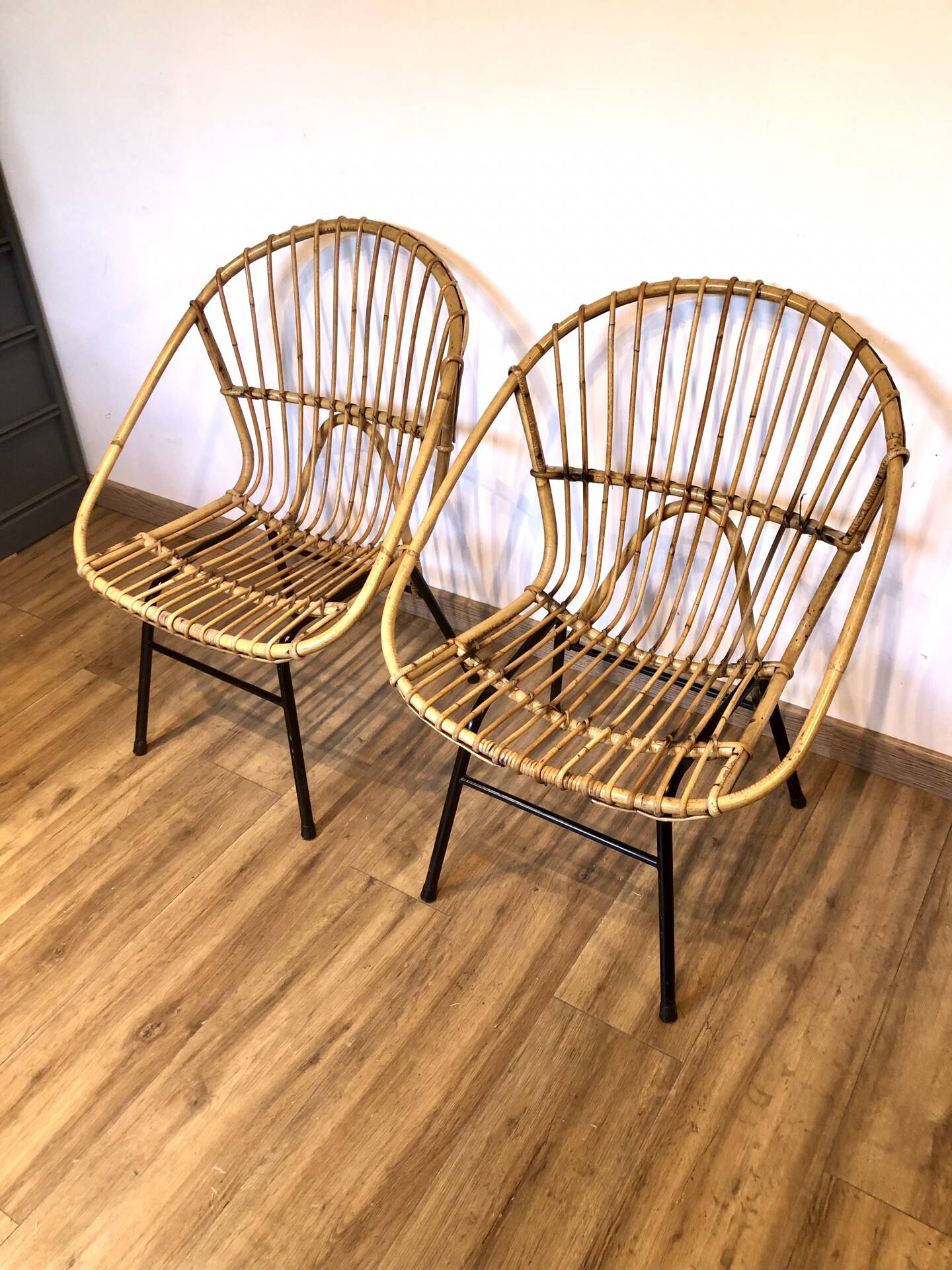 Adult rattan armchairs