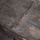 Old wooden chest with fittings, corsair chest, storage chest