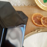 Set of 2 black octagonal egg cups