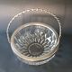 Cut crystal bowl, silver-plated metal mount, Val Saint Lambert